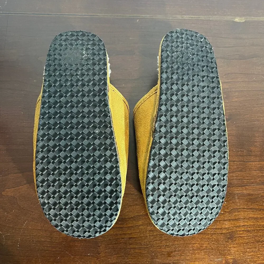 Lucky Brand Kids Tan Faux Fur Mule Slippers Size 2/3